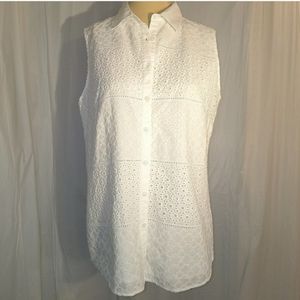 Talbots lace tank top